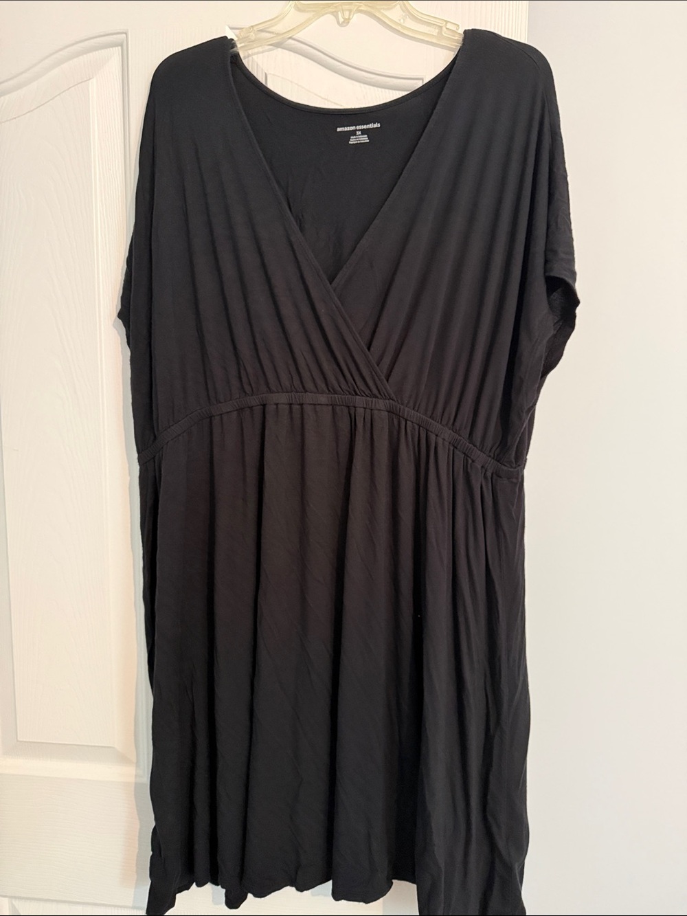 Amazon Essentials Black Surplice Empire-Waist Tunic